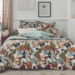 Tradilinge Drap plat esprit nature (280x325 cm - Vert)