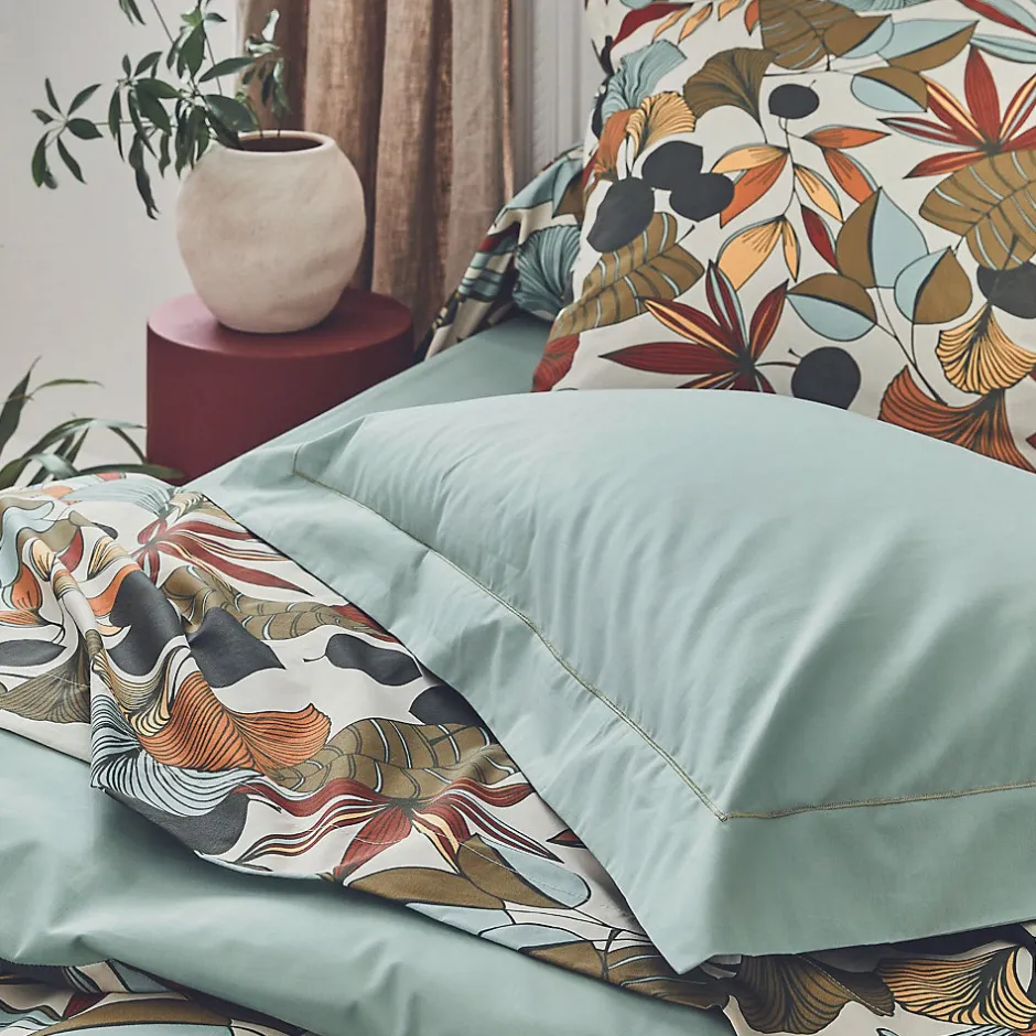 Tradilinge Drap plat esprit nature (180x290 cm - Vert)