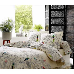 Tradilinge Drap plat faune et flore (240x310 cm - Ecru)