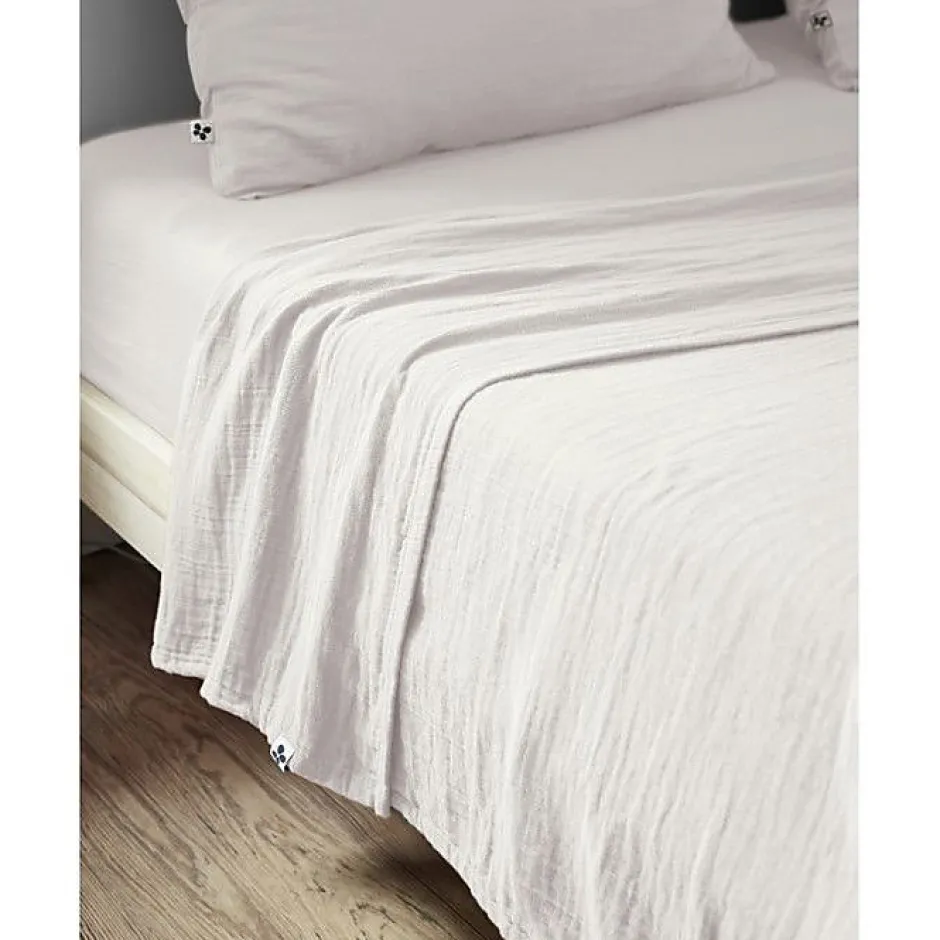 L'Effet Papillon Drap plat "Gaïa" toutes dimensions "Gaze de Coton" - Gaïa Chantilly - 270 x 300 cm pour lit King size New