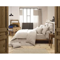 L'Effet Papillon Drap plat "Gaïa" toutes dimensions "Gaze de Coton" - Gaïa Pampa - 240 x 300 cm pour lit 2 places