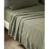 L'Effet Papillon Drap plat "Gaïa" toutes dimensions "Gaze de Coton" - Gaïa Romarin - 270 x 300 cm pour lit King size