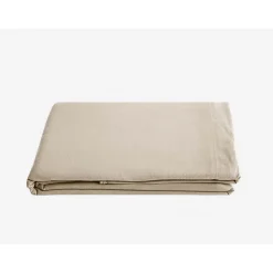 Vent Du Sud Drap plat Palace pur coton teint lavé, 63 fils/cm² - Palace Lin - 270 x 290 cm pour lit King Size