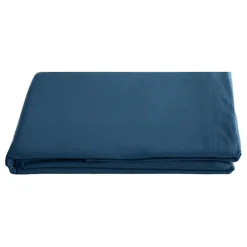 Vent Du Sud Drap plat Palace pur coton teint lavé, 63 fils/cm² - Palace Marine - 240 x 290 cm pour lit 2 places