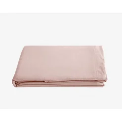 Vent Du Sud Drap plat Palace pur coton teint lavé, 63 fils/cm² - Palace Rose - 240 x 290 cm pour lit 2 places Discount