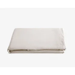 Vent Du Sud Drap plat Palace pur coton teint lavé, 63 fils/cm² - Palace Naturel - 270 x 290 cm pour lit King Size