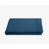 Vent Du Sud Drap plat Palace pur coton teint lavé, 63 fils/cm² - Palace Marine - 270 x 290 cm pour lit King Size Online