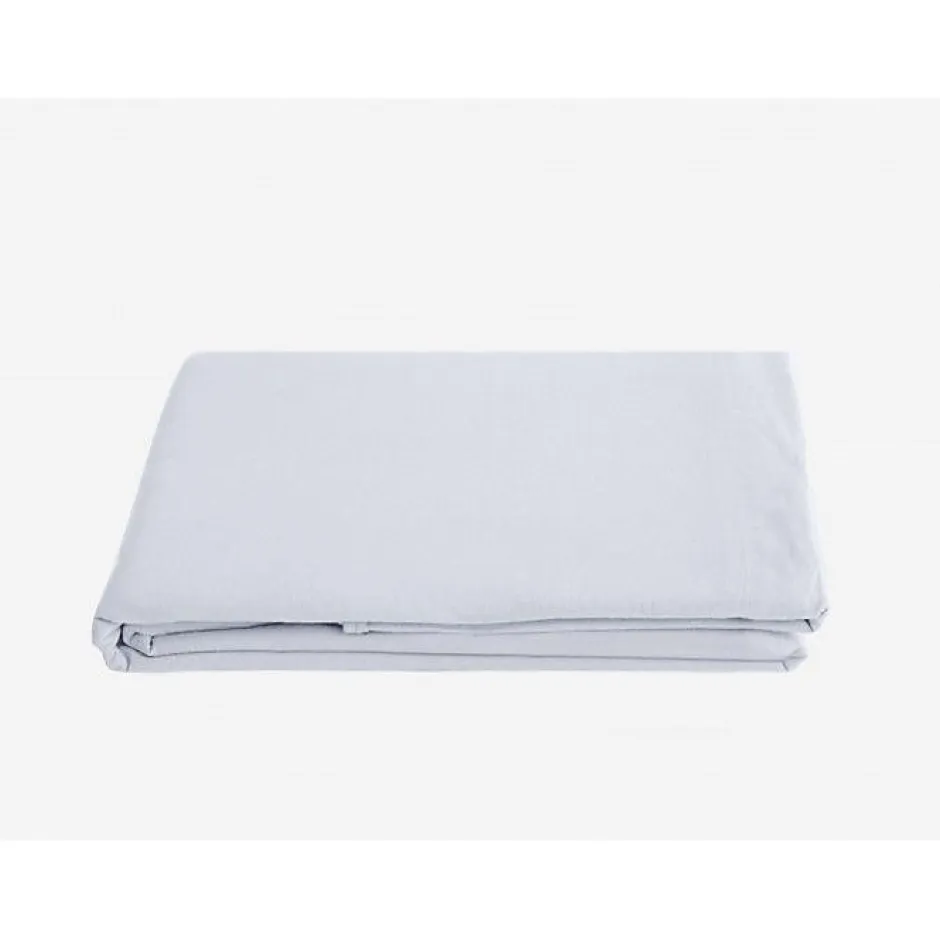 Vent Du Sud Drap plat Palace pur coton teint lavé, 63 fils/cm² - Palace Neige - 270 x 290 cm pour lit King Size Online