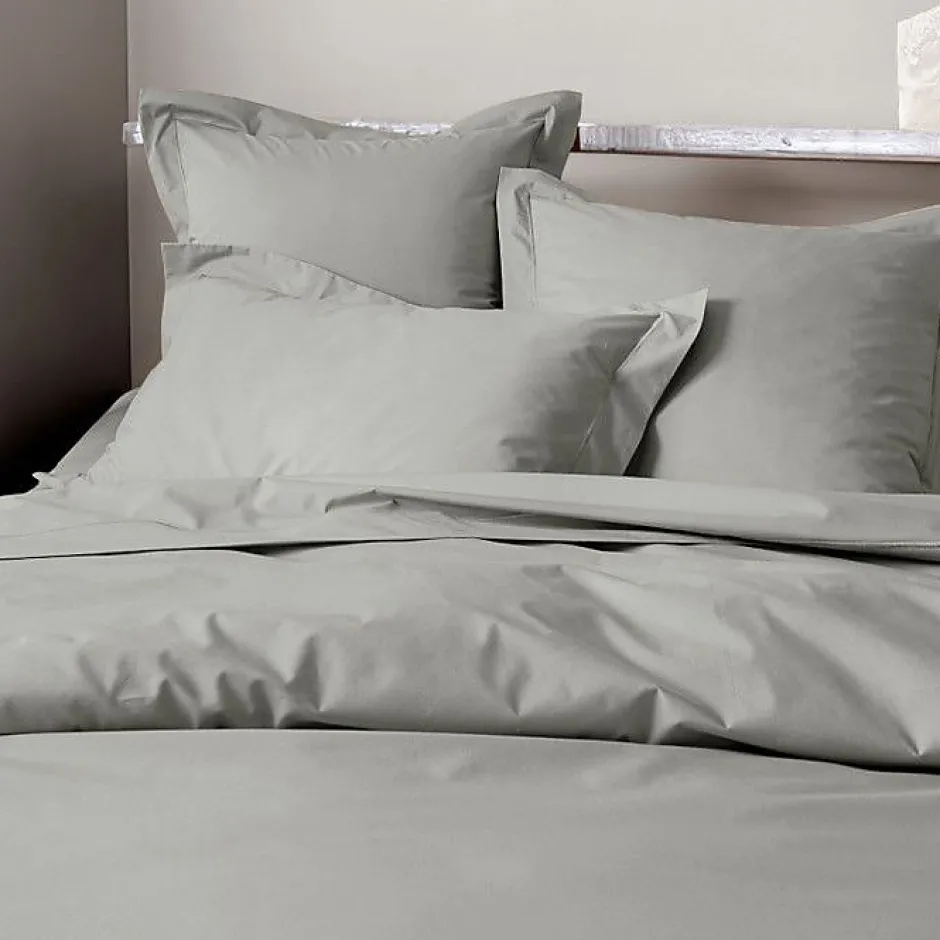 Coton Pur Drap plat percale de coton peigné "Julian" toutes dimensions - Julian Perle - 180 x 290 cm pour lit 1 place