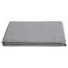 Vent Du Sud Drap plat percale pur coton peigné longues fibres 80 fils/cm² - Acier - 270 x 300 cm pour lit King size Outlet