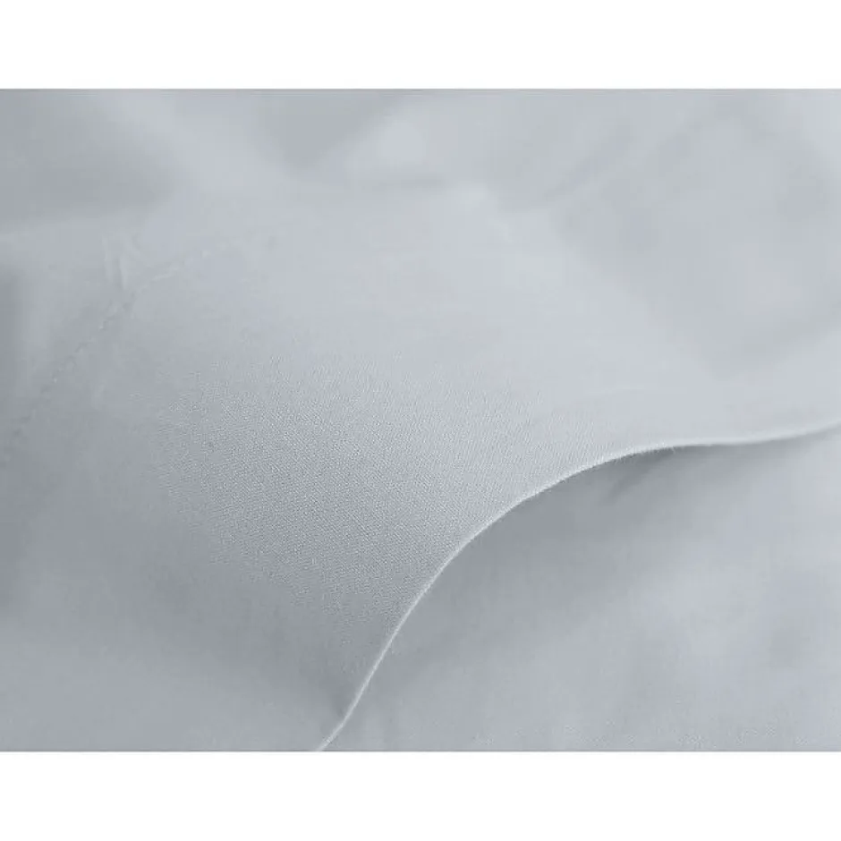 Vent Du Sud Drap plat percale pur coton peigné longues fibres 80 fils/cm² - Neige - 240 x 300 cm pour lit 2 places
