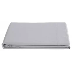 Vent Du Sud Drap plat percale pur coton peigné longues fibres 80 fils/cm² - Perle - 270 x 300 cm pour lit King size