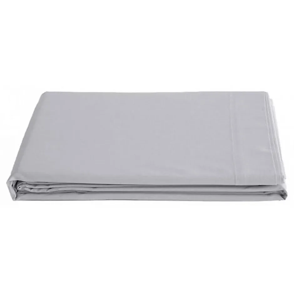 Vent Du Sud Drap plat percale pur coton peigné longues fibres 80 fils/cm² - Perle - 270 x 300 cm pour lit King size
