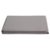 Vent Du Sud Drap plat percale pur coton peigné longues fibres 80 fils/cm² - Cendre - 270 x 300 cm pour lit King size