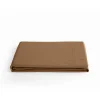 Vent Du Sud Drap plat percale pur coton peigné longues fibres 80 fils/cm² - Cognac - 240 x 300 cm pour lit 2 places Hot