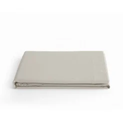 Vent Du Sud Drap plat percale pur coton peigné longues fibres 80 fils/cm² - Naturel - 180 x 290 cm pour lit 1 place