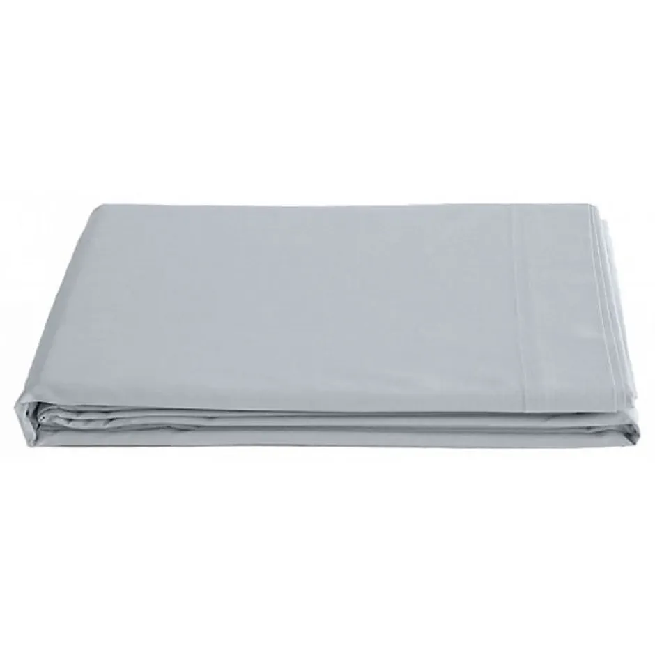 Vent Du Sud Drap plat percale pur coton peigné longues fibres 80 fils/cm² - Neige - 270 x 300 cm pour lit King size