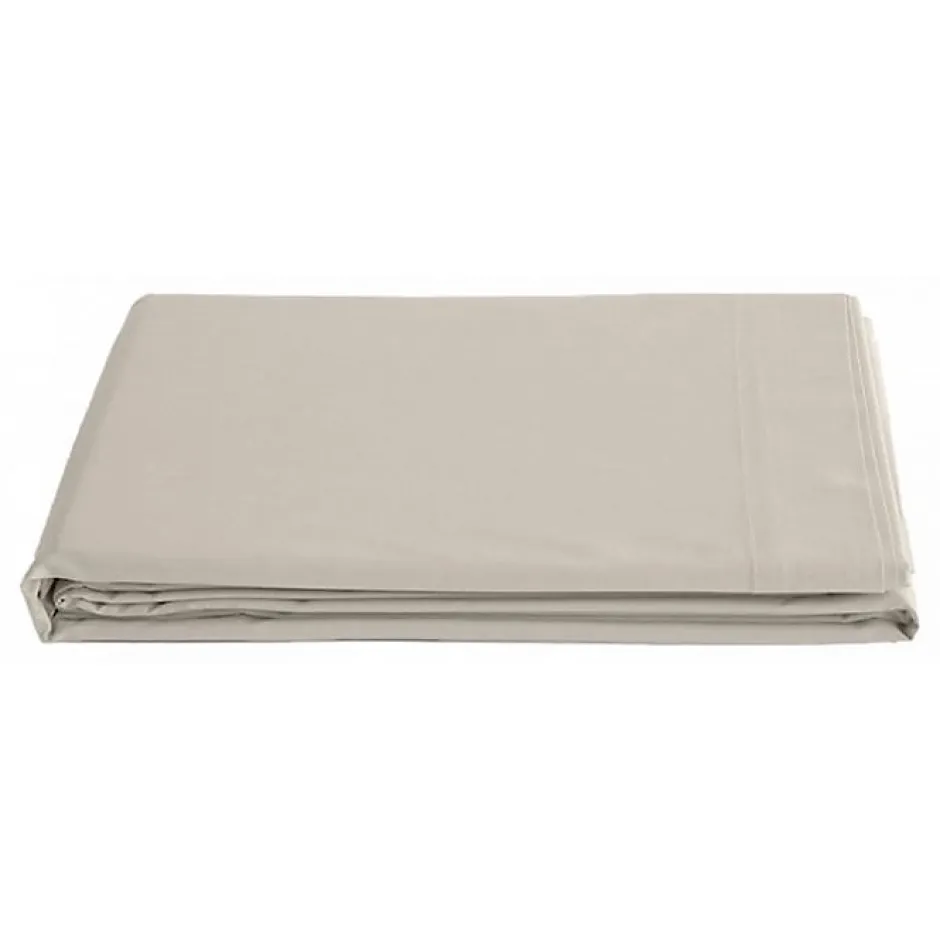 Vent Du Sud Drap plat percale pur coton peigné longues fibres 80 fils/cm² - Ivoire - 180 x 290 cm pour lit 1 place Clearance