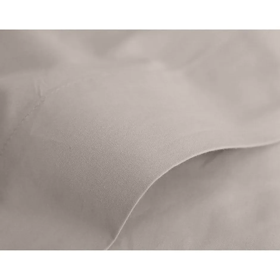 Vent Du Sud Drap plat percale pur coton peigné longues fibres 80 fils/cm² - Lin - 240 x 300 cm pour lit 2 places