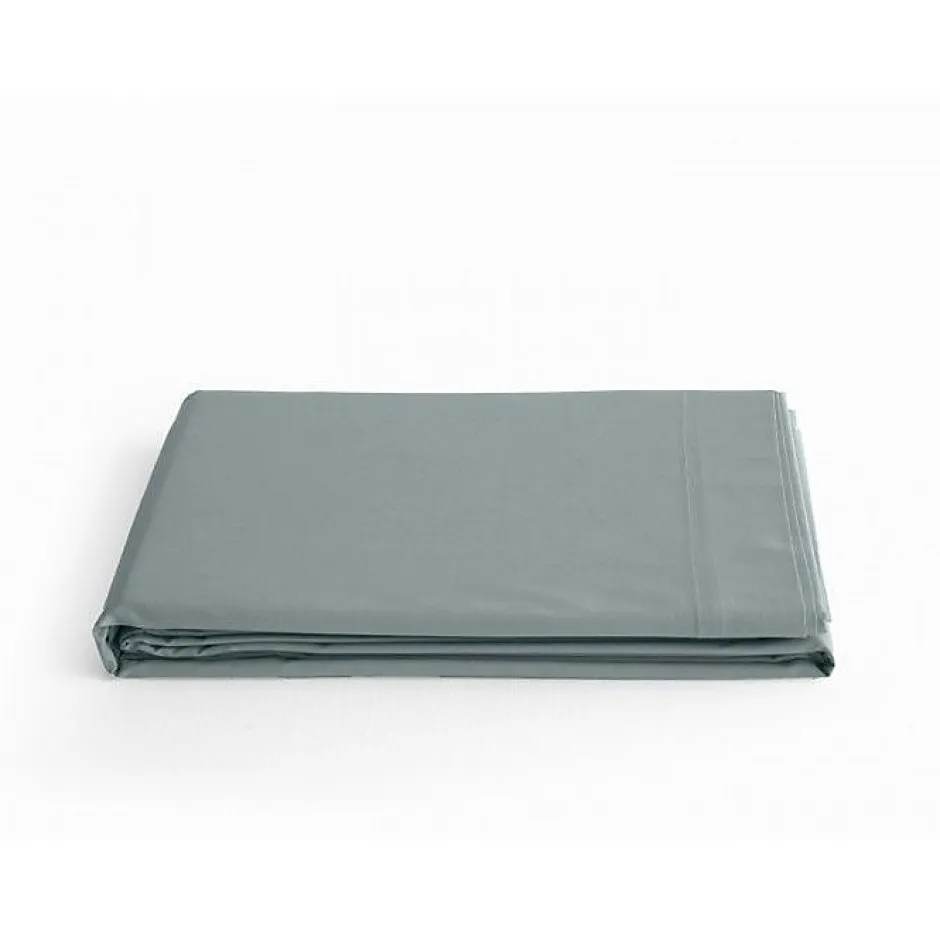 Vent Du Sud Drap plat percale pur coton peigné longues fibres 80 fils/cm² - Lichen - 240 x 300 cm pour lit 2 places Best