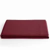 Coton Pur Drap plat Prémium 240 x 300 cm Grenat coton Discount