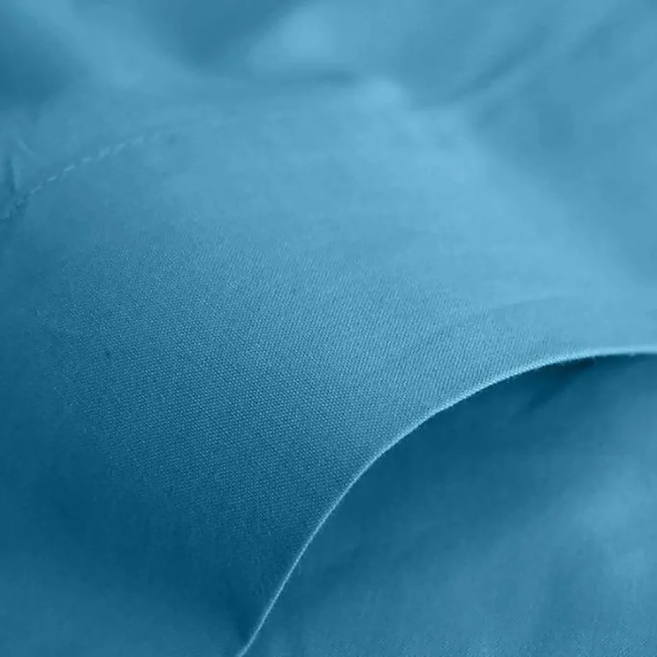 Coton Pur Drap plat Prémium 180x290 Turquoise Clearance