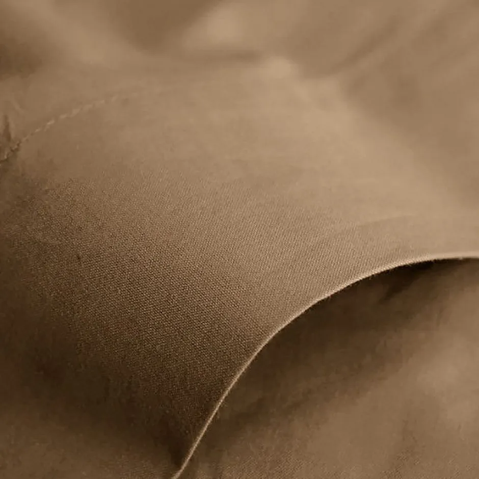 Coton Pur Drap plat Prémium Taupe 180 x 290 cm Best