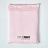 Homescapes Drap plat satin rayé en coton égyptien 330 fils rose, 178x255 cm - Discount