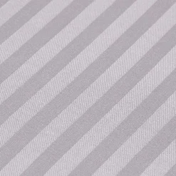 Homescapes Drap plat satin rayé en coton égyptien 330 fils gris, 230x255 cm - Outlet