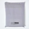 Homescapes Drap plat satin rayé en coton égyptien 330 fils gris, 270x300 cm - Clearance