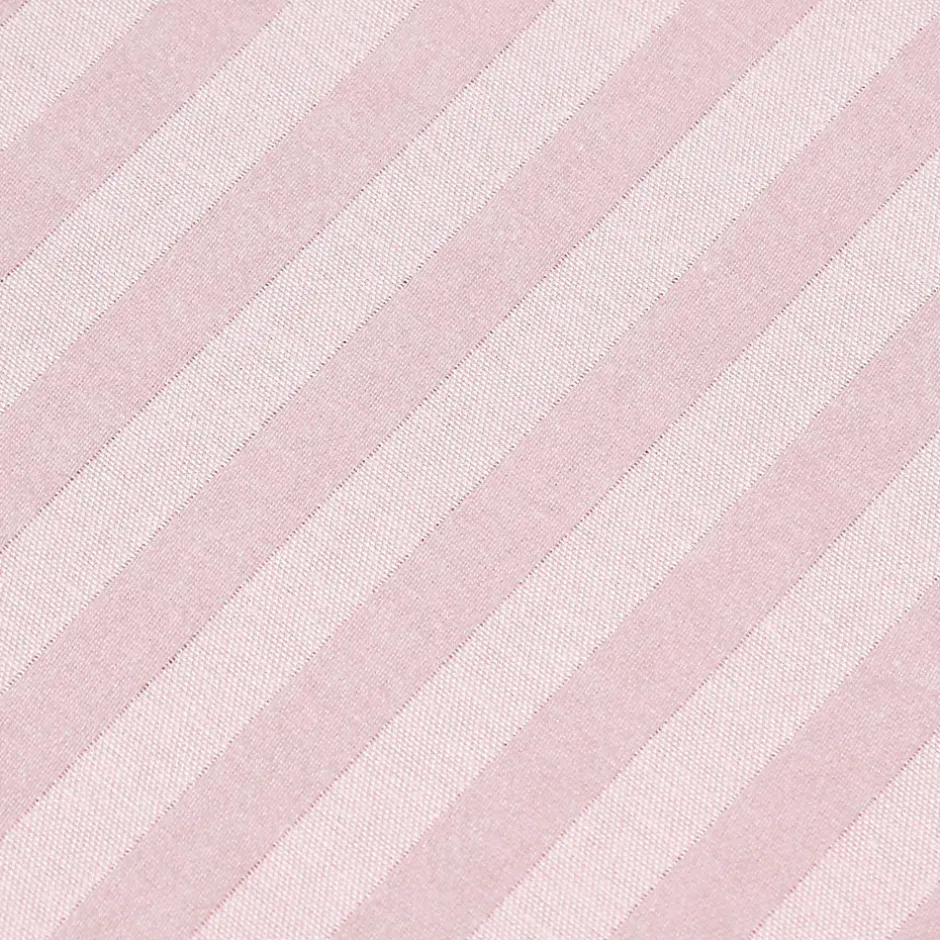 Homescapes Drap plat satin rayé en coton égyptien 330 fils violet, 230x255 cm -