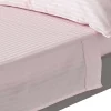 Homescapes Drap plat satin rayé en coton égyptien 330 fils violet, 240x300 cm - Discount