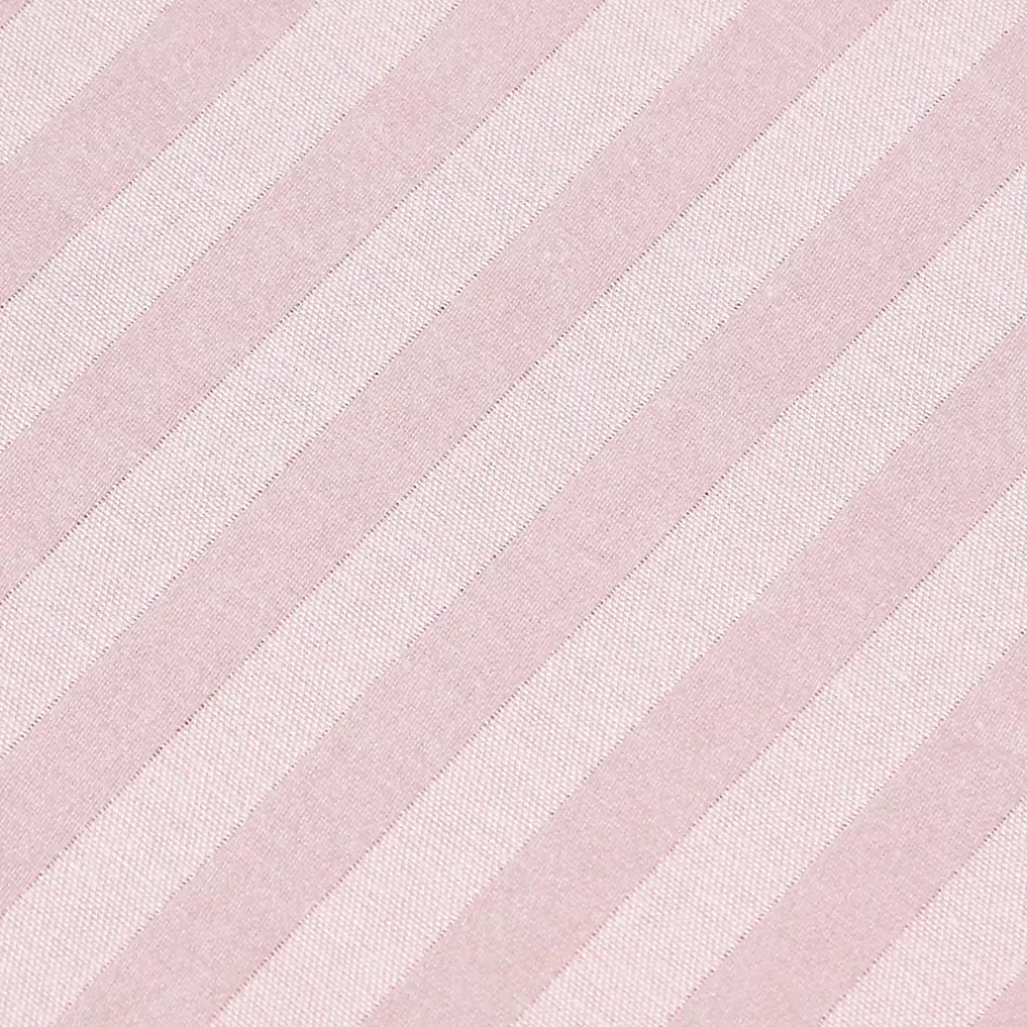 Homescapes Drap plat satin rayé en coton égyptien 330 fils violet, 240x300 cm - Discount