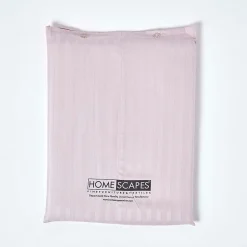 Homescapes Drap plat satin rayé en coton égyptien 330 fils violet, 240x300 cm - Discount