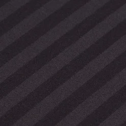 Homescapes Drap plat satin rayé en coton égyptien 330 fils noir, 275x275 cm - Outlet