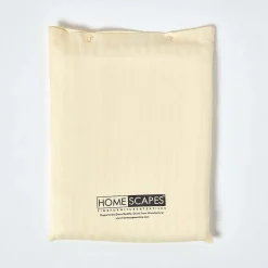 Homescapes Drap plat satin rayé en coton égyptien 330 fils jaune pâle, 230x255 cm -