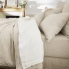 L'Effet Papillon Drap plat "Soline" toutes dimensions Lin lavé - Soline Craie - 270 x 300 cm pour lit King size