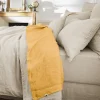 L'Effet Papillon Drap plat "Soline" toutes dimensions Lin lavé - Soline Miel - 240 x 300 cm pour lit 2 places