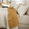 L'Effet Papillon Drap plat "Soline" toutes dimensions Lin lavé - Soline Caramel - 270 x 300 cm pour lit King size