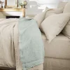 L'Effet Papillon Drap plat "Soline" toutes dimensions Lin lavé - Soline Eucalyptus - 270 x 300 cm pour lit King size