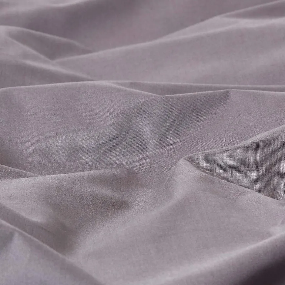 Homescapes Drap plat uni 100 % coton égyptien 200 fils gris foncé, 178x255 cm -