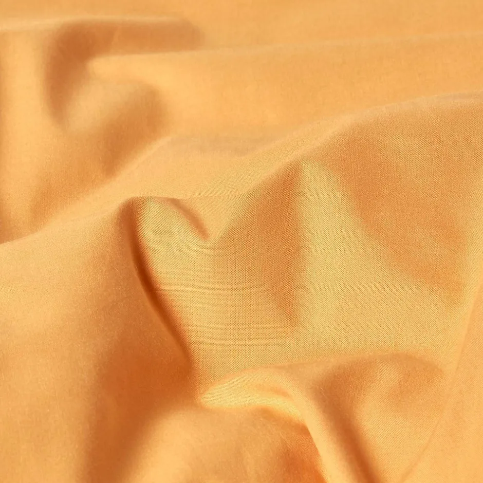 Homescapes Drap plat uni 100 % coton égyptien 200 fils jaune moutarde, 275x275 cm -