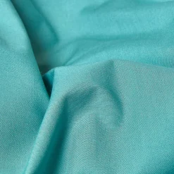 Homescapes Drap plat uni 100 % coton égyptien 200 fils bleu canard, 178x255 cm -