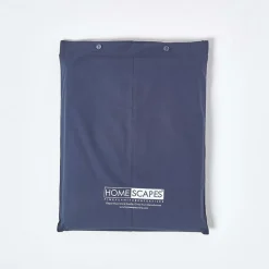 Homescapes Drap plat uni 100 % coton égyptien 200 fils bleu marine, 270x300 cm - Online