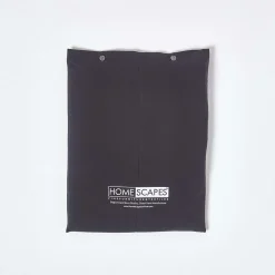 Homescapes Drap plat uni 100 % coton égyptien 200 fils noir, 240x300 cm - New