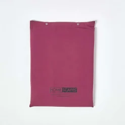 Homescapes Drap plat uni 100 % coton égyptien 200 fils bordeaux, 275x275 cm -