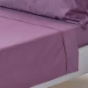 Homescapes Drap plat uni 100 % coton égyptien 200 fils violet, 180x290 cm -