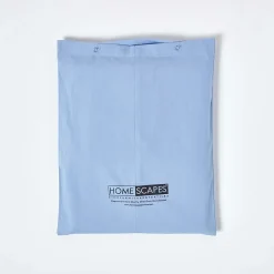 Homescapes Drap plat uni 100 % coton égyptien 200 fils bleu, 240x300 cm - Best