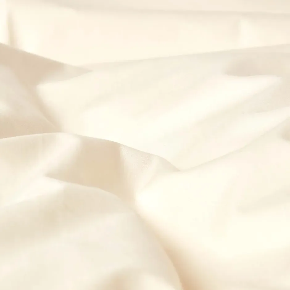 Homescapes Drap plat uni 100 % coton égyptien 200 fils ivoire, 180x290 cm - Hot