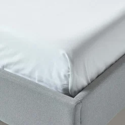 Homescapes Drap plat uni 100 % coton égyptien 200 fils blanc, 240x300 cm - Best
